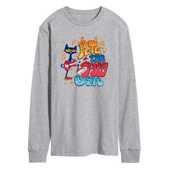 Pete The Cat - Groovy Poster - Men's Long Sleeve Graphic T-Shirt