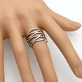 thumbnail image 4 of Stainless Steel Braide Wave Wrap Style Statement Promise Anniversary Ring, 4 of 4