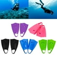 thumbnail image 2 of Silicone Swimming Fins Travel Size Flippers Short Snorkeling Fins Comfortable Swim Training Fins for Lap Swimming Pool, 2 of 10