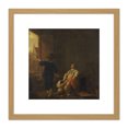 thumbnail image 1 of Cuyp Signboard Of A Wine Shop 8X8 Inch Square Wooden Framed Wall Art Print Picture with Mount, 1 of 4