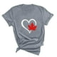 thumbnail image 3 of Camisetas de Manga Corta para Mujeres Canadá Día Hoja de Arce Impresión Básica de Verano Tee, Cuello Redondo Camiseta Casual, 3 of 3