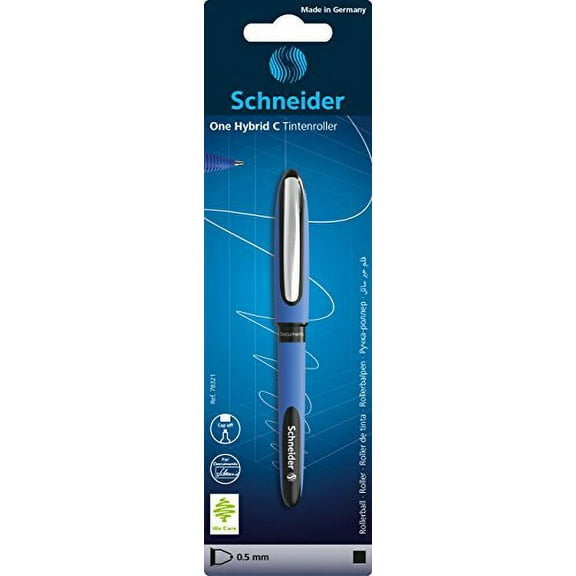 Schneider Schreibgeräte One Hybrid C 05 Conical Tip 0.5 mm Rollerball Pen Black Blister Card
