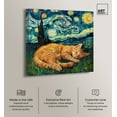 thumbnail image 2 of Starry Night Cat Canvas Trendy Animal Art by Art Remedy, Gallery Wrapped, 16" x 16", 2 of 7