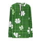 thumbnail image 2 of TaTaai Ladies Fashion St. Patrick's Day Print Loose Round Neck Sweatshirt Casual Long Sleeve Pullover Top Soft Polyester for Daily Streetwear Office All Season Gift, 2 of 5
