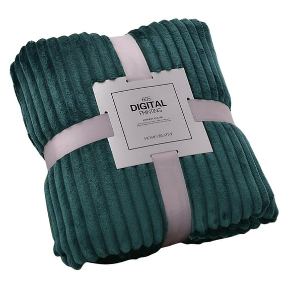 Pedty 100X70Cm Sleeping Blanket Throw Blanket Suitable for Sofa, Sofa, Bed (Dark Green), Polyester Blanket, Blanket, 1 X Blanket