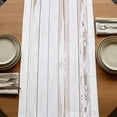 thumbnail image 5 of White Wood Grain 120 Inch Table Runner, Country Farmhouse Wooden Plank Farmhouse Dresser Scarf Cotton & Linen Tablerunner for Dining/Kitchen Island/Holiday Party Décor 13" x 120", 5 of 9