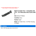 thumbnail image 2 of Right Air Intake Hose - Compatible with 2016 - 2019 Mercedes-Benz GLE63 AMG S 2017 2018, 2 of 2