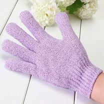 WJHWSX Exfoliating Gloves,Shower Gloves Bath,100%Polyester,Wash Skin Spa,Purple