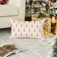 thumbnail image 4 of Smile Pink Christmas Tree Throw Pillow Cover, 12 x 20 inch, 4 of 7