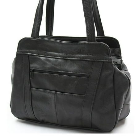 AFONiE - 3 Compartment Leather Hobo Handbag - 0