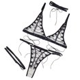 thumbnail image 1 of Gibobby Conjuntos de bragas de encaje Body de Camisola Sexy con Cordones y Espalda Abierta con Panel de Malla para Mujer Lencería Sexy de San Valentín Body Encaje(Negro, XG), 1 of 5
