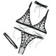 thumbnail image 1 of Gibobby Conjuntos de bragas de encaje Body de Camisola Sexy con Cordones y Espalda Abierta con Panel de Malla para Mujer Lencería Sexy de San Valentín Body Encaje(Negro, XG), 1 of 5
