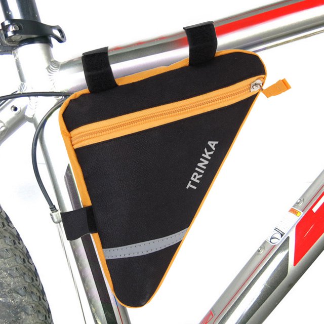 Bolsa de marco de bicicleta Marco de tubo delantero Bolsa de teléfono triangular