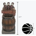 thumbnail image 4 of LuxenHome Resin Wine Bottle and Barrel Lighted Outdoor Fountain, 4 of 9