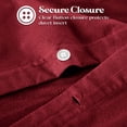 thumbnail image 6 of Superior Cotton Flannel Solid Duvet Cover Set, Full/Queen, Burgundy, 6 of 9