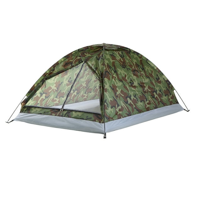 Amdohai Tente de Camping pour 2 Personnes à une Seule Couche Extérieure Portable Camouflage