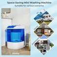 thumbnail image 5 of Costway Portable Washing Machine 5.5 lbs Mini Top Load Washer with Removable Spin-Dry Tub Blue, 5 of 10