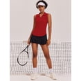 thumbnail image 6 of Pinspark Golf Shirts Women Sleeveless Tennis Polo Lightweight Racerback Tank Tops V Neck with Collar Athletic Tops, 6 of 6