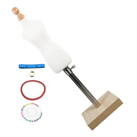 WEAVILUX Mini Dress Form Sewing Mannequin with PU Cotton and Wood Material, Adjustable Model for Tailoring and Crafting