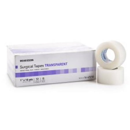 McKesson Medical Tape Plastic 1 Inch X 10 Yard Transparent NonSterile, 16-47210 - CASE OF 144
