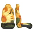 thumbnail image 3 of Honeii Golden Sunflower In Field Print Car Seat Covers 2 Pieces, Full Set Universal Seat Covers for Cars, Waterproof Auto Seat Protectors, 3 of 7