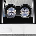 thumbnail image 3 of Car Coasters for Cup Holder Absorbent, Car Ceramic Coasters with Finger Notch, Auto Accessories for Men Women Watercolor Raccoon Sketch 6 Pack Cup Coasters, 3 of 6
