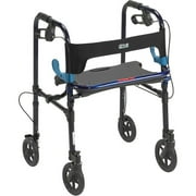 Drive Medical Clever Lite Flame Blue Rollator Walker with 8" Casters