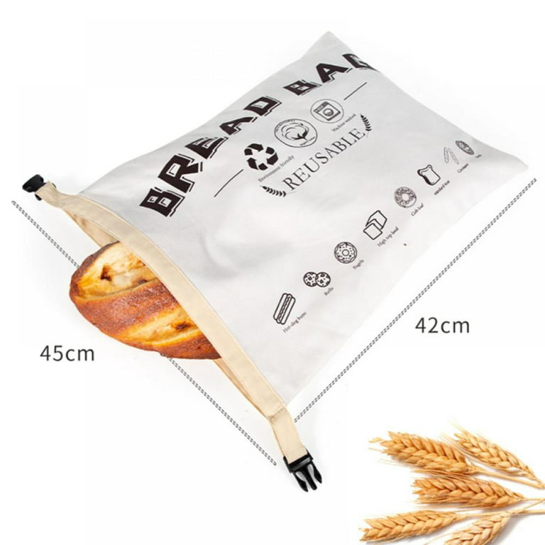 GRIN BY GRIN- 2 Packs Bread Bags to Keep Fresh, Reusable Zipper for  Homemade Loaf, Freezer Storage Bag, Container, Fresh Keeping Extra Large  Bags