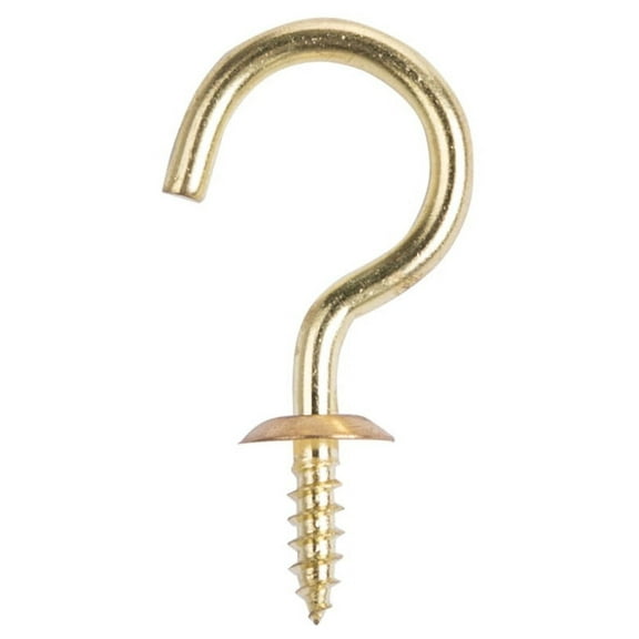 ProSource 2126977 Cup Hook, 5/8 in ID, Solid Brass