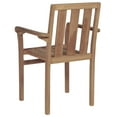 thumbnail image 5 of vidaXL Stackable Garden Chairs 2 pcs Solid Teak Wood, 5 of 5