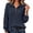 Navy, variant on Klisyaur Womens Cable Knit Sweaters Long Sleeve Collared Zip Up Pullover Tops Loose Comfy Casual Warm Fall Winter Sweater
