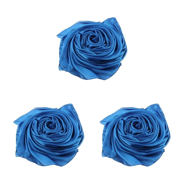 Bufanda de mujer Sonducket estilo simple Bloqueador solar Mantón de seda azul real