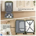 thumbnail image 6 of Joyway 3-Piece Front Opening Cover Carry-on Luggage Side Hooks TSA Lock Spinner Wheels YKK Zippers, 6 of 8