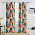thumbnail image 5 of Blackout Curtains Window Curtain for Bedroom Living Room 1 Panel 82"x42" Colorful Block Doodle, 5 of 8