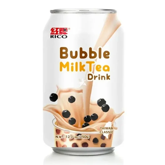 (Pack of 12), Rico Original Taiwan Classic Bubble Milk Tea, 12.3 fl ozo