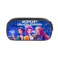 thumbnail image 1 of Kpo-p Demon Hun-ter Leather Flap Pencil Case,8.3" Cosmetic Bag, Zipper Organizer, Leather Flap Stationery Bag, 1 of 8