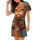 thumbnail image 2 of Disketp Strong Kitten Lifting Weights para Camisón Corto de Manga Corta para Mujeres, Camisón Cómodo con Escote Redondo, Bonito y Confortable, 2 of 6