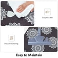 thumbnail image 4 of 2 PCS Kitchen Rugs and Mats Cushioned Anti-Fatigue Kitchen Rugs, Black Mandala Waterproof Non-Slip Kitchen Mats Washable for Floor Kitchen Laundry Office (17.3"x30"+17.3"x47"), 4 of 6