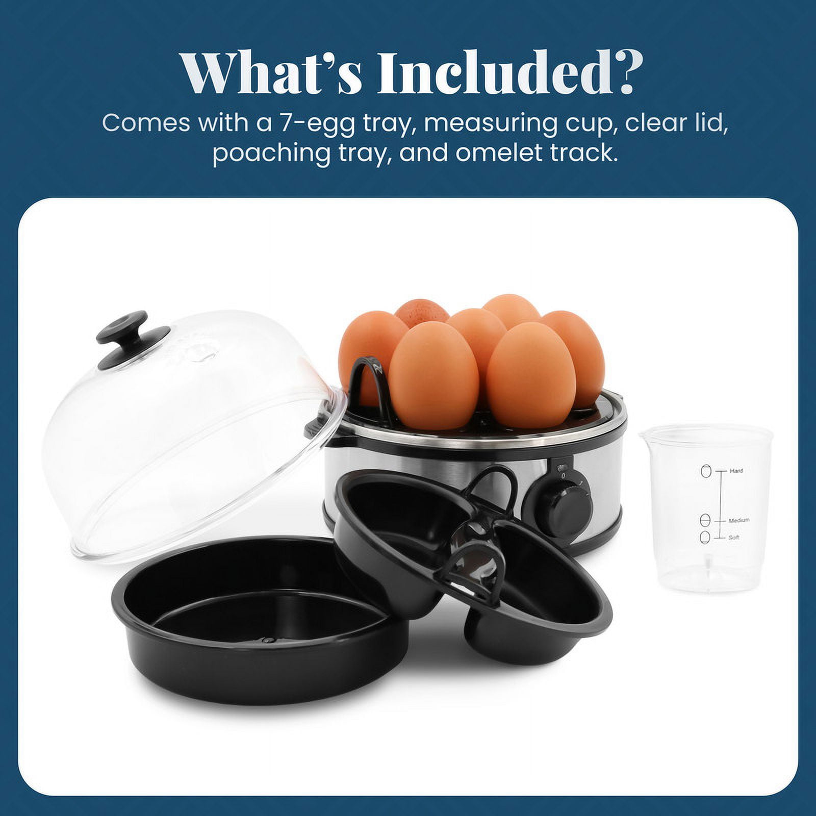 Elite Cuisine EGC865 Stainless Steel Automatic Egg Cooker