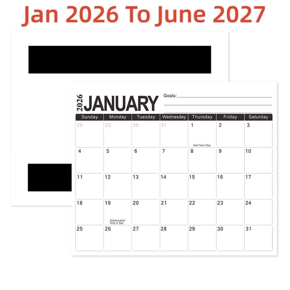 Youersen 18 Month Magnetic Calendar for Refrigerator, January 2026 - June 2027 (10" x 11.8")