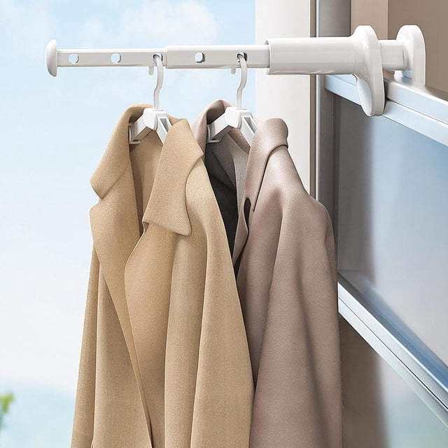 Estante de secado de ropa retráctil de montaje en pared, estante de secado de ropa plegable sin perforaciones, estante para colgar ropa para balcón de