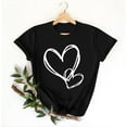 thumbnail image 4 of PNTUTB Valentine's Day Women's Print Fashion Versatile Casual Short Sleeve Crew Neck Loose Comfort T Shirts, 4 of 6