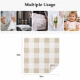 thumbnail image 4 of Beige Plaid Cloth Napkins, Spring Summer Farmhouse Buffalo Checkered Washable and Reusable Dinner Napkins Set of 4, Table Napkin for Kitchen Party Birthday Wedding Hotel Housewarming 20"x20", 4 of 8