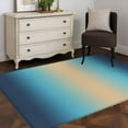 thumbnail image 4 of Blue Teal Ombre Area Rug 3x5 Washable Rug Non Slip Modern Yellow Gradient Farmhouse Art Large Area Rug Indoor Floor Carpet for Entryway Bedroom Kitchen Living Room Home Office Dining Room Nursery, 4 of 8