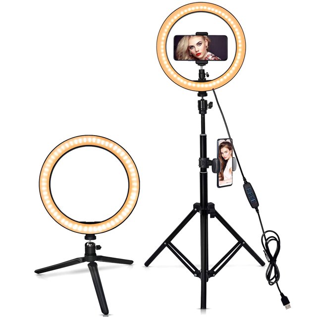 Soporte de trípode ajustable 12 pulgadas LED Selfie Ring Luz de relleno Foto Lámpara de video Tmvgtek Para Estrenar