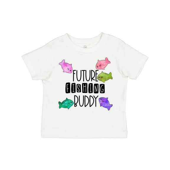 Inktastic Future Fishing Buddy with Colorful Fish Boys or Girls Toddler T-Shirt
