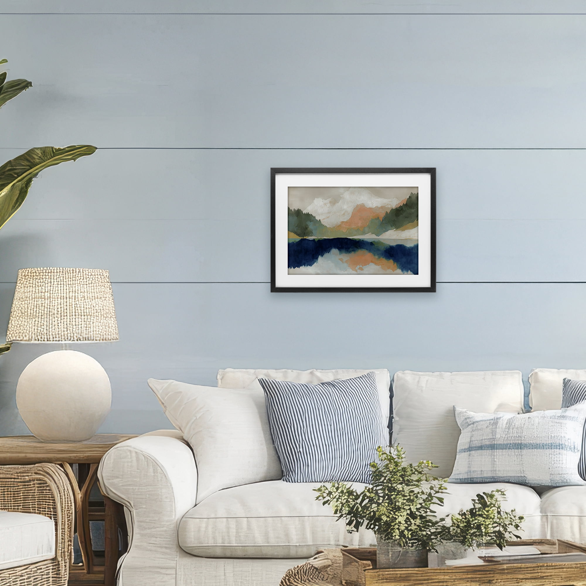 Stupell Industries Alpine Autumn Lake Reflection Black Framed Print Under Glass, design by Chromatic Storm Studio