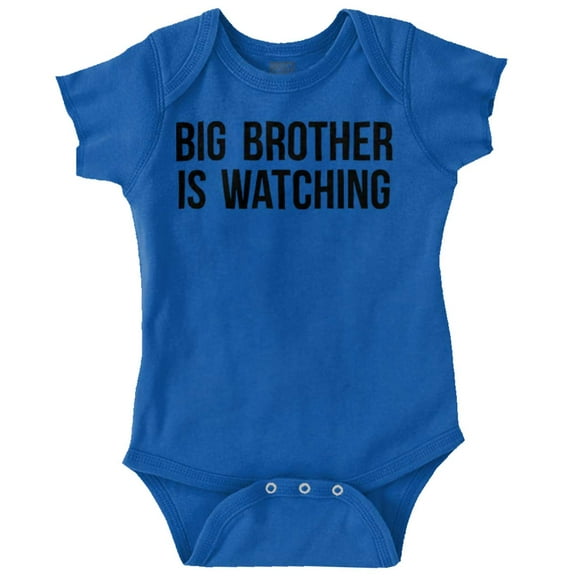 Big Brother is Watching Funny Lil Bro Romper Boys or Girls Infant Baby Brisco Brands 12M
