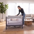 thumbnail image 4 of Baby Trend Comet Quick-Fold Playard with Full-Size Hanging Bassinet and Travel Bag, Desert Grey, 4 of 12