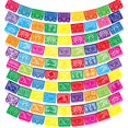 thumbnail image 1 of Pancartas para fiestas Sinmoe Mexican Papel Picado, 170 pies, paquete de 10, 1 of 6